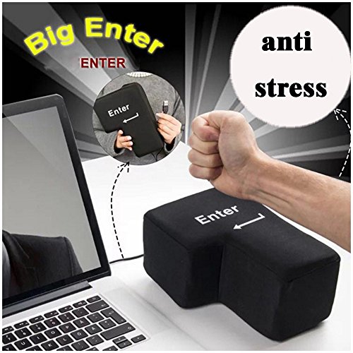 USB Kissen Große Eingabetaste Tabelle Kissen, Anti Stress Kissen,USB Big Enter Key,Nap Kissen für Büro, Zuhause und Geschäftsreise Computer benutzen - 2