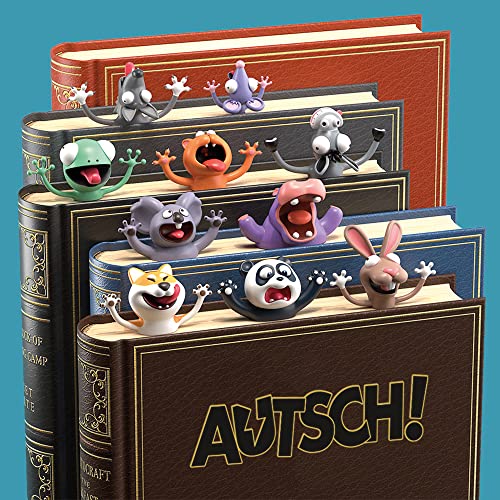 Witzige 3D Cartoon Tier-Lesezeichen – Lustiges Geschenk für Kinder und Erwachsene (Hase) - 2