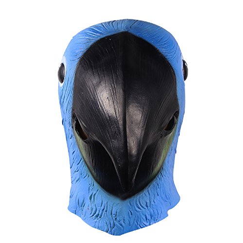 Papageienkopf Maske, Latex Tierkopfmaske, Halloween Requisiten Cosplay Dekoration Nette Vogel Maske - 3