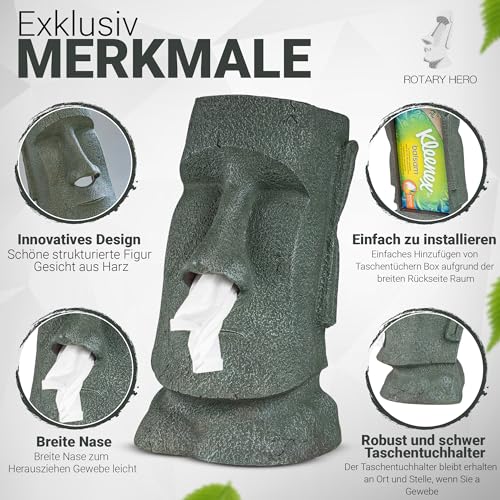 Rotary Hero – Moai Taschentuchbox / Taschentuchspender / Kosmetiktücherbox - 3