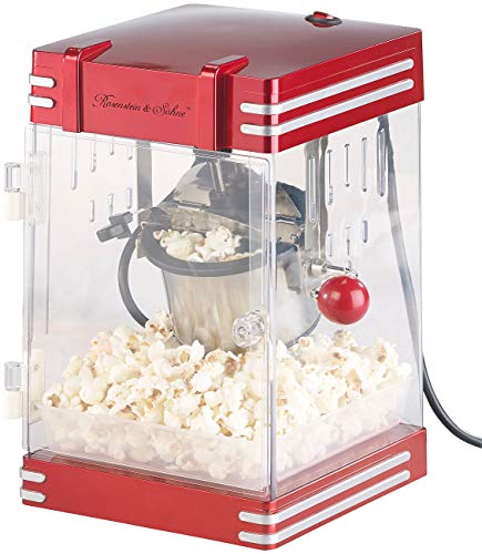 Rosenstein & Söhne Popcornmachine: Retro-Popcorn-Maschine"Theater" im 50er-Jahre-Look, 230 Watt (Popcorn-Machines)