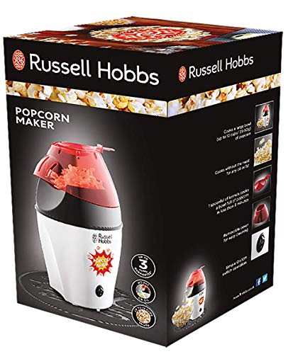 Russell Hobbs Popcornmaschine Fiesta (Heißluft Popcorn Maker, ohne Fett & Öl, inkl. Messlöffel), 1200 Watt, 24630-56 - 2