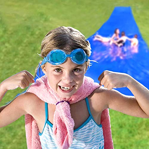 Offizielle XXL Riesige Wasserrutschmatte | 10 Meter Wasserrutsche | Bauch Rutscher Premium Qualität | Slip’n Slide | Wasserspiel im Freien | Freiluftspiel | Schnellste Rutsche | 100% Spaß - 4