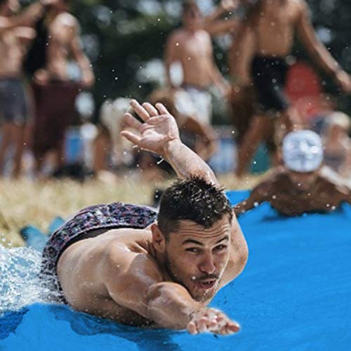 Offizielle XXL Riesige Wasserrutschmatte | 10 Meter Wasserrutsche | Bauch Rutscher Premium Qualität | Slip’n Slide | Wasserspiel im Freien | Freiluftspiel | Schnellste Rutsche | 100% Spaß - 5