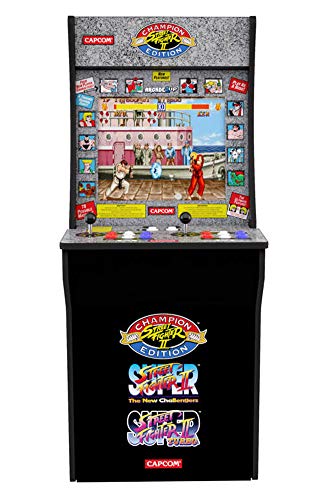 Sambro ACD-002-EU - Spielautomat Arcade 1 Up mit klassischen Videospielen Street Fighter 2, Street Fighter Champion, Street Fighter Turbo, für zu Hause, ca. 50 x 58 x 128 cm