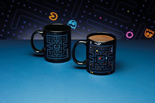 Divers Pac-Man Thermoeffekt Tasse Offizieller Lizenzartikel, Keramik, Schwarz, 8 x 12 x 10 cm, 2 - 4