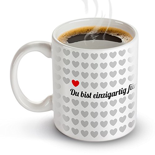 Tassenwerk – Tasse mit Thermoeffekt – Kaffeetasse mit Farbwechsel – Motiv 1000 Herzen – Geschenkidee zum Valentinstag und Geburtstag – Geschenk für Frauen und Männer - 3