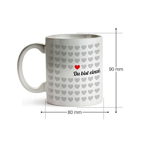 Tassenwerk – Tasse mit Thermoeffekt – Kaffeetasse mit Farbwechsel – Motiv 1000 Herzen – Geschenkidee zum Valentinstag und Geburtstag – Geschenk für Frauen und Männer - 6