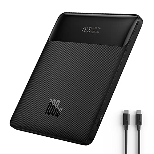 Powerbank Laptop Baseus PD 100 W 20000 mAh USB C Power Bank Slim Externe Batterien QC 4.0 Schnellladegerät für Laptops MacBook Air Dell Haiwei HP iPad iPhone 14/13 Samsung Galaxy Switch Airpods