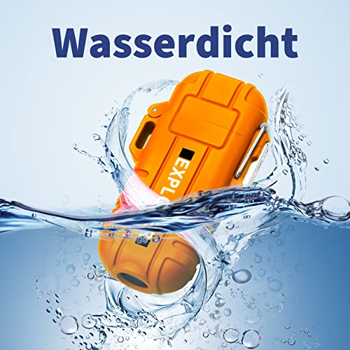 Wasserdicht & Winddicht Feuerzeug Elektrisch für Outdoor Survival Ausrüstung, Professionelle Type-C Wiederaufladbares Feuerzeug, Dual Arc Feuerzeuge Kits für Camping Wandern überlebensausrüstung - 2