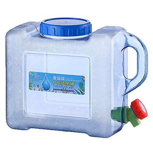 Umikk 5L~22L Camping Wasserkanister, Wasserbehälter mit Hahn, Tragbarer Trinkwasserkanister, Wassertank Camping mit Griffen, Wasserkanister BPA-frei, für Outdoor Reise Hause Trinkder Speicher-Eimer