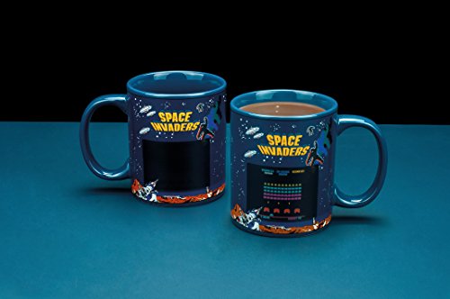 Paladone Space Invader Teetasse, mit Farbänderung, Keramik, Mehrfarbig, 8 x 12 x 10 cm - 3