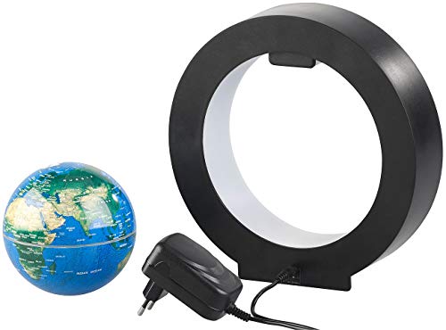 Schwebender Globus in einem Magnet-Ring mit farbiger LED-Beleuchtung - 4