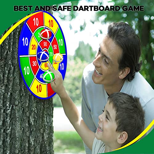 Lbsel Kinderspiel Dart Board mit 8 Bällen Kinder Brettspiele Toy-Safe Dart Game-Kinder Geschenk Outdoor Indoor Spiel Wahl–13.8 inches - 5