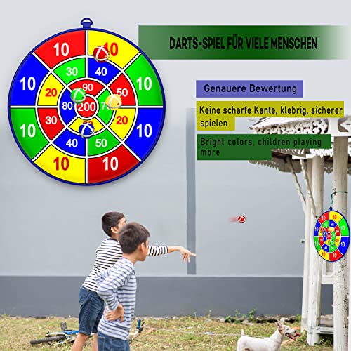 Lbsel Kinderspiel Dart Board mit 8 Bällen Kinder Brettspiele Toy-Safe Dart Game-Kinder Geschenk Outdoor Indoor Spiel Wahl–13.8 inches - 7