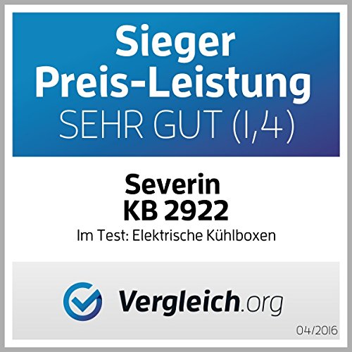 SEVERIN KB 2922 Elektrische Kühlbox (mit Kühl- und Warmhaltefunktion, 20 L, inkl. 2 Anschlüssen: Netzanschluss und zusätzlicher 12 V-Anschlussleitung für Zigarettenanzünder) grün-grau - 10