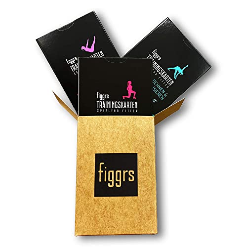 figgrs® 3er-Set „Schöne Figur“ – 3 Kartensets a 57 Trainingskarten mit 150 Fitnessübungen ohne Gerät für einen schlanken & straffen Körper - 2