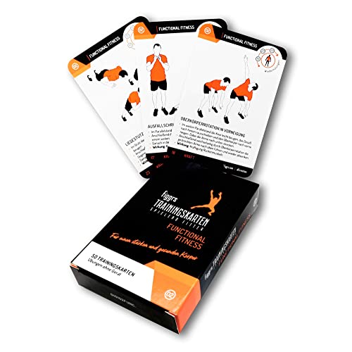 figgrs® Functional Fitness – 57 Trainingskarten mit 50 Fitnessübungen für eine leistungsfähige & dynamische Muskulatur I Bodyweight Übungen ohne Gerät I Für Männer und Frauen