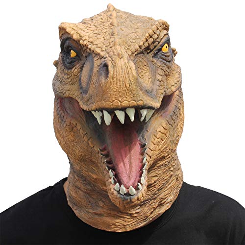 CreepyParty Halloween Kostüm Party Tierkopf Latex Maske Dinosaurier