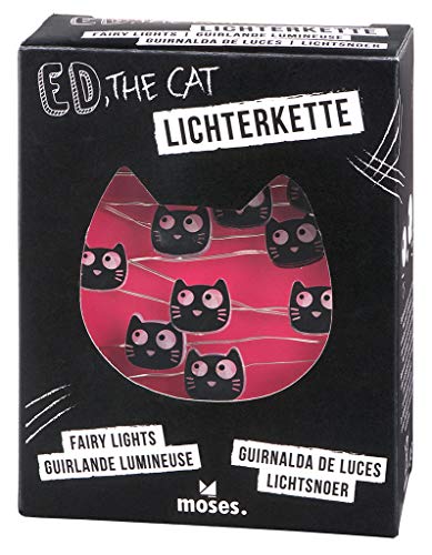 moses. Ed, The Cat Mini 2,20 m Lichterkette im Katzen-Design | 20 LEDs für den Innenbereich, schwarz - 2