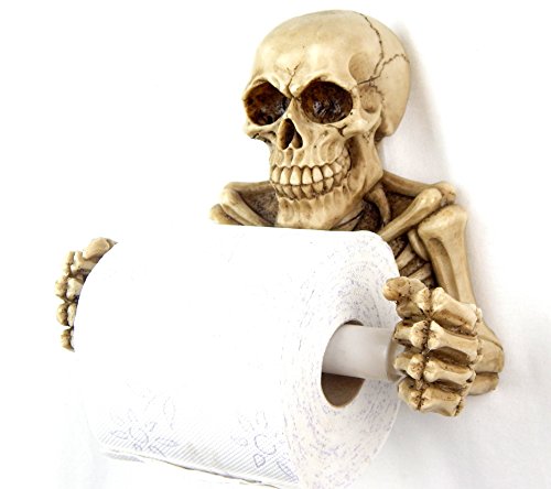 Toilettenpapierhalter Totenkopf Skelett Schädel Skull WC Papier Halter - 4