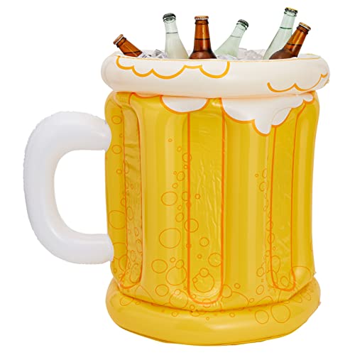 Juvale Aufblasbarer Bierkrug für Partys, 58,4 x 48,3 cm