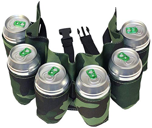 6-Pack Bier Gurtel, Bier Holster, Camouflage Grun