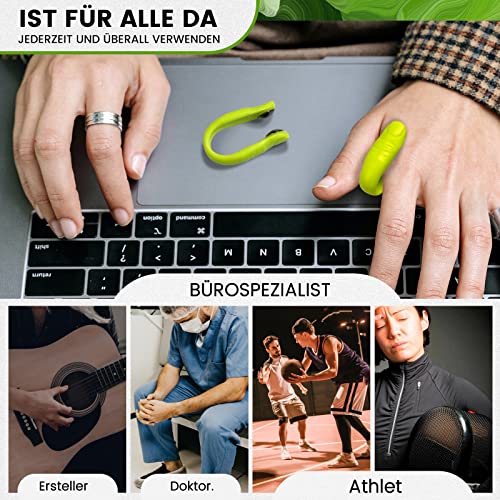 2 Stück Massage Akupressur Clip, Portable Acupressure Kann zur Migränehilfe verwendet werden, Spannungen, Angstzustände lindern, Stress, Schmerzen lindern – Akupressur Werkzeug (Black) (Green) - 4