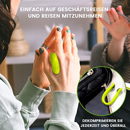 2 Stück Massage Akupressur Clip, Portable Acupressure Kann zur Migränehilfe verwendet werden, Spannungen, Angstzustände lindern, Stress, Schmerzen lindern – Akupressur Werkzeug (Black) (Green) - 6