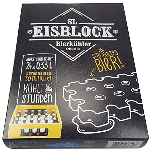SL-Eisblock – Bierkühler Getränkekühler für 0,33 Liter Flaschen der sl-EISBLOCK Bierkastenkühler ist MADE IN GERMANY (Geschenkverpackung)