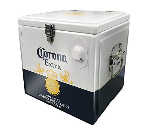 Inbev Offizielle Corona 12 Bier-Kühlbox aus Aluminium, mit Tragegriffen und Flaschenöffner