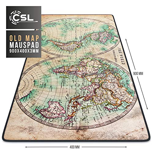 CSL – XXL Mauspad 900 x 400 – Office Mousepad Tischunterlage – präzise Maussteuerung verbessert Geschwindigkeit und Präzission – Stabiler Halt – waschbar – Schreibtischunterlage für Büro und Zuhause - 3