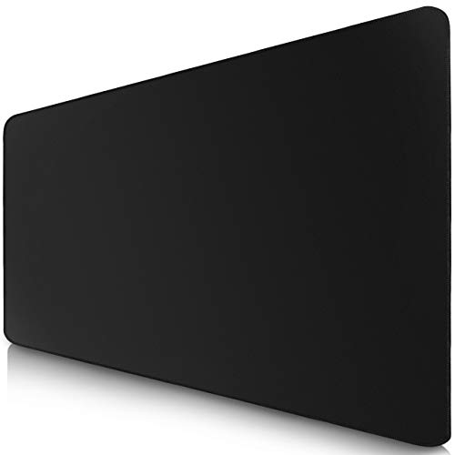 Sidorenko XXL Gaming Mauspad groß - 900 x 400 mm - Fransenfreie Ränder - rutschfest - XXL Mousepad - Schreibtischunterlage - spezielle Oberfläche verbessert Geschwindigkeit - MAXLVL - schwarz