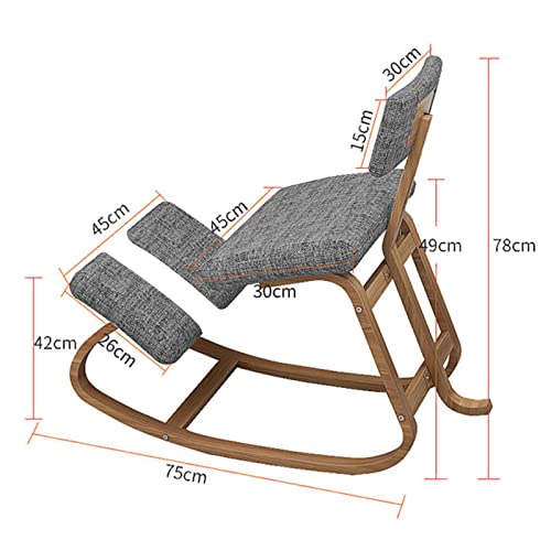 DBMGB Kniestuhl, Kniehocker Kniestuhl Ergonomisch, Sitzhocker Bürohocker mit Rückenlehne und Bequemes Kissen Zur Linderung von Bein- und Nackenschmerzen - 8