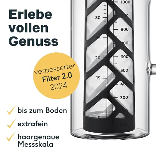 SILBERTHAL Kaffeebereiter – Cold Brew Coffee Maker für kaltgebrühten Kaffee oder Tee – 1.3l - 3