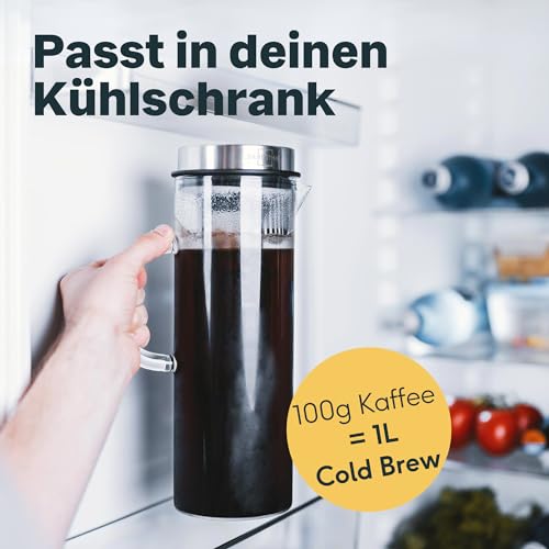 SILBERTHAL Kaffeebereiter – Cold Brew Coffee Maker für kaltgebrühten Kaffee oder Tee – 1.3l - 5