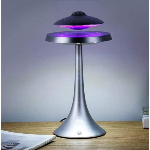 Ufosound Concept Ufosound Lautsprecher, schwebend, Grau auf grauem Fuß, mehrfarbige LEDs mit Induktion