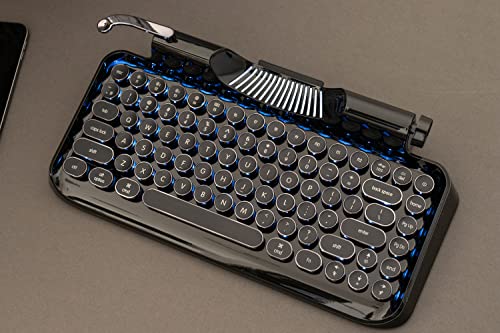 KnewKey Tastatur im Schreibmaschinen-Stil, mechanisch, kabelgebunden, kabellos, mit Tablet-Ständer, Bluetooth-Verbindung - 7