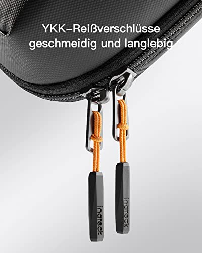 Inateck Kabeltasche Laptop Zubehör Organizer Gadget Tasche für Festplatte, USB Stick, SD Karten, Reise Accessoires Spritzwassergeschützte Reisefreundlich, AB03007 Schwarz - 6