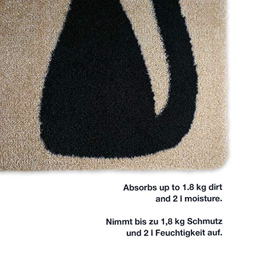 deco-mat Fußmatte Katze – Fussmatte Innen, rutschfest, waschbar – Schmutzfangmatte – Fussabtreter – Fussabstreifer 50×70 cm - 4