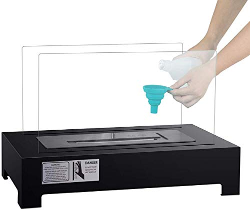 COSTWAY Tischkamin Ethanol, Ethanolkamin Edelstahl, Biokamin Tisch, Kamin Bioethanol (Modell 1) - 7