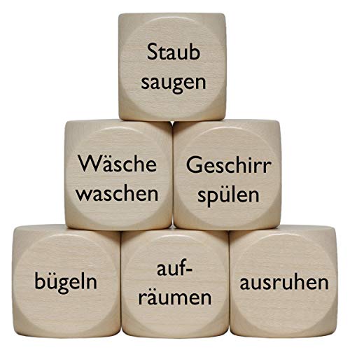 „Haushalts“ Holzwürfel 30 mm - 1 Stück