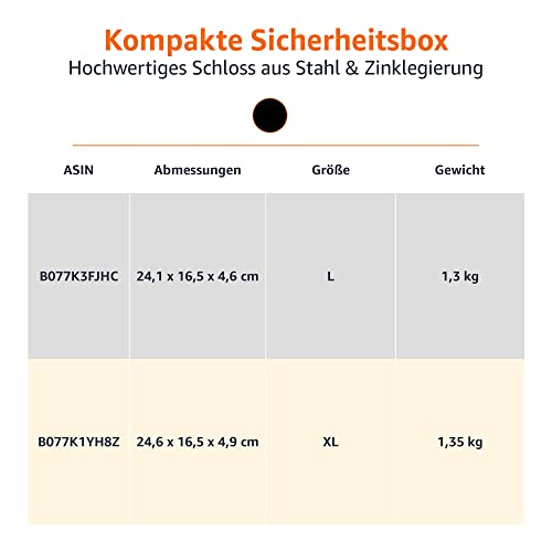 AmazonBasics – Tragbare Sicherheitsbox mit Zahlenschloss, extra-groß - 5