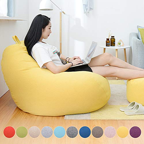 Souarts Sitzsack Bean Bag Covers Ohne Füllung Indoor Bodenkissen Chair Sitzsäcke Möbel Kissen Sessel Sofa BeanBag - 2