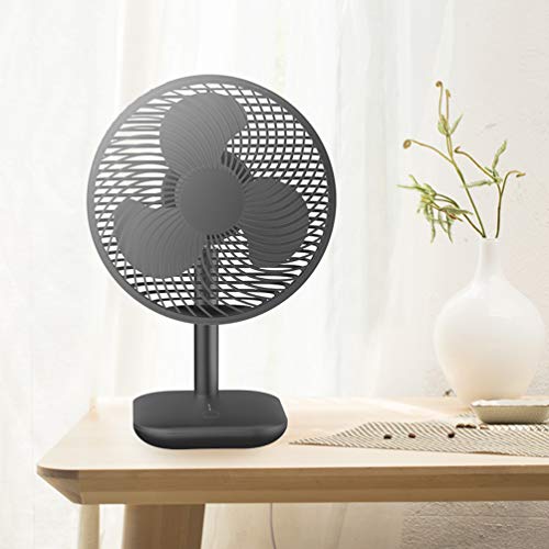 Homealexa Tischventilator 17cm | Kleiner USB Ventilator Ultra Leise Tisch Lüfter mit 4-Leistungsstufen | Neigungswinkel ca. 45° | Luftzirkulator für den Schreibtisch, Zuhause, Büro und Zimmer Schwarz - 4