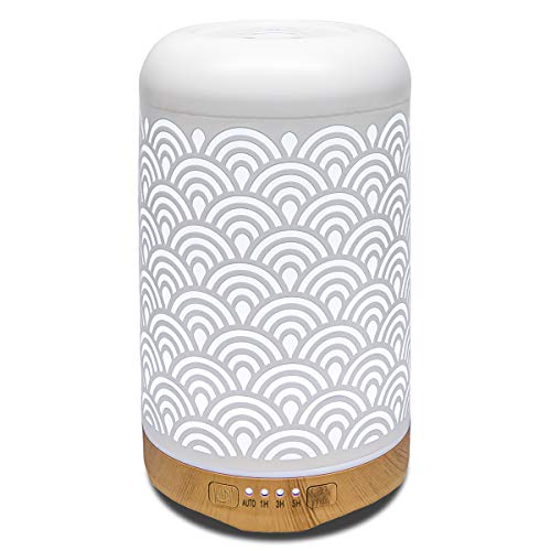 250ml Ultraschall ätherisches Öl Diffusor Aromatherapie Diffusor für ätherische öle ultraleise Luftbefeuchter Raumbefeuchter- Automatische Abschaltung bei Wassermangel 7 Farben LED (Wolke)