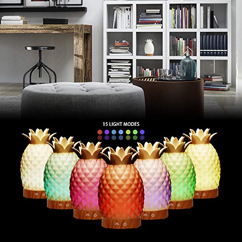 Diffusor für ätherische Öle-160 ml kühler Nebel -7 Farben LED Ornaments All in One ist das runder runder Reichhaltiges Upgrade flüsterleise Ultraschall-Luftbefeuchter aus 160ML - 7