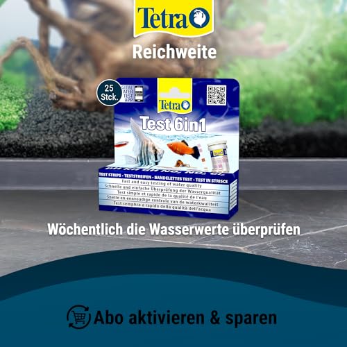 Tetra Test 6in1 – Wassertest für das Aquarium, schnelle und einfache Überprüfung der Wasserqualität, 1 Dose (25 Teststreifen) - 4