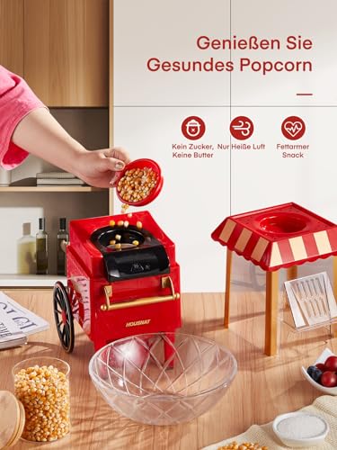 HOUSNAT Popcornmaschine 3.5L Retro - 3