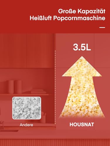 HOUSNAT Popcornmaschine 3.5L Retro - 4